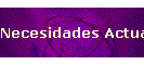Necesidades Actuales